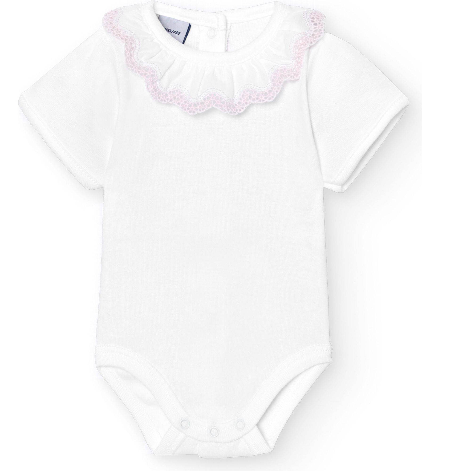Body bebé manga corta cuello bolillo