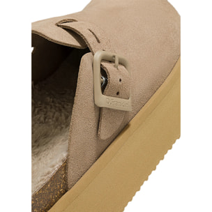 Zuecos de mujer con plataforma con forro de pelo Vibe Clog