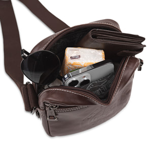 Bandolera Hombre Pu/Piel Lois Desert Marron