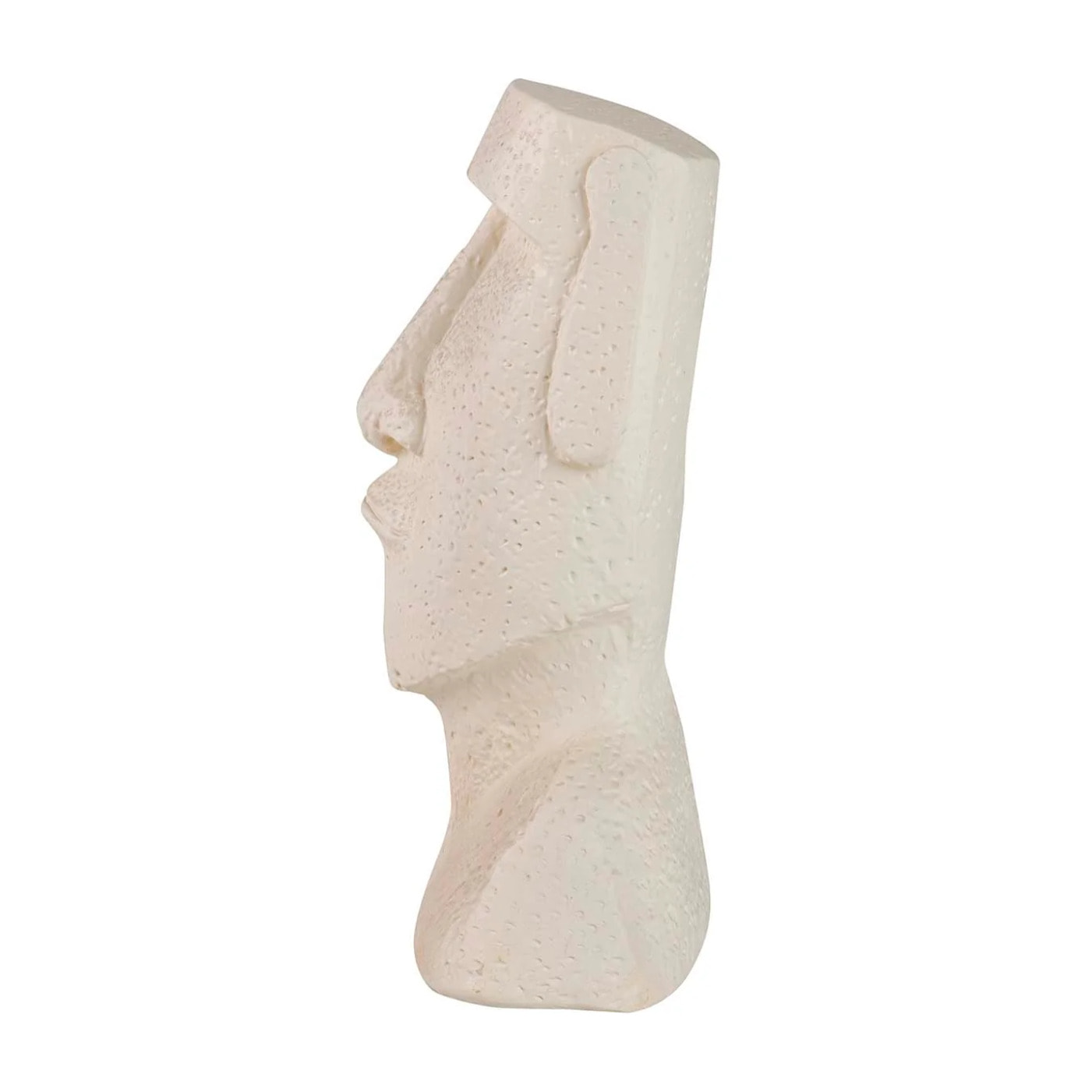 Figura Moai Cemento Blanco 17x11x26 Cm