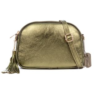 Aliminusa bolso bandolera Mujer. Piel auténtica Gamuza Lacada.