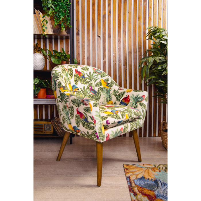 Poltrona Excelsa Havana in poliestere e multistrato 70,5x65x83 cm multicolore