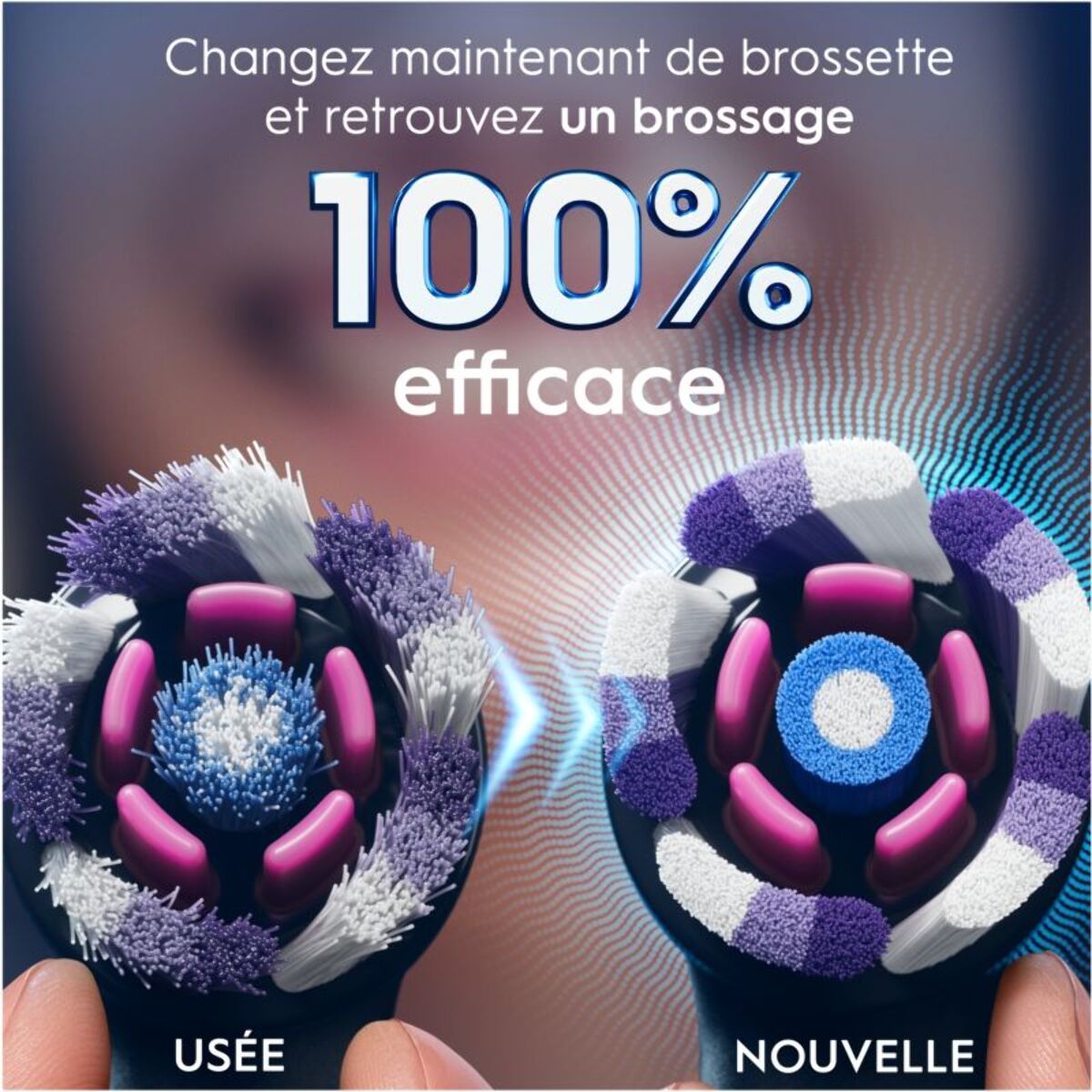 Brossette dentaire ORAL-B x3 Radiant White Noir
