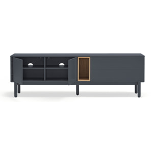 Mueble de televisión Corvo 2 puertas y 2 cajones de 180cm gris antracita