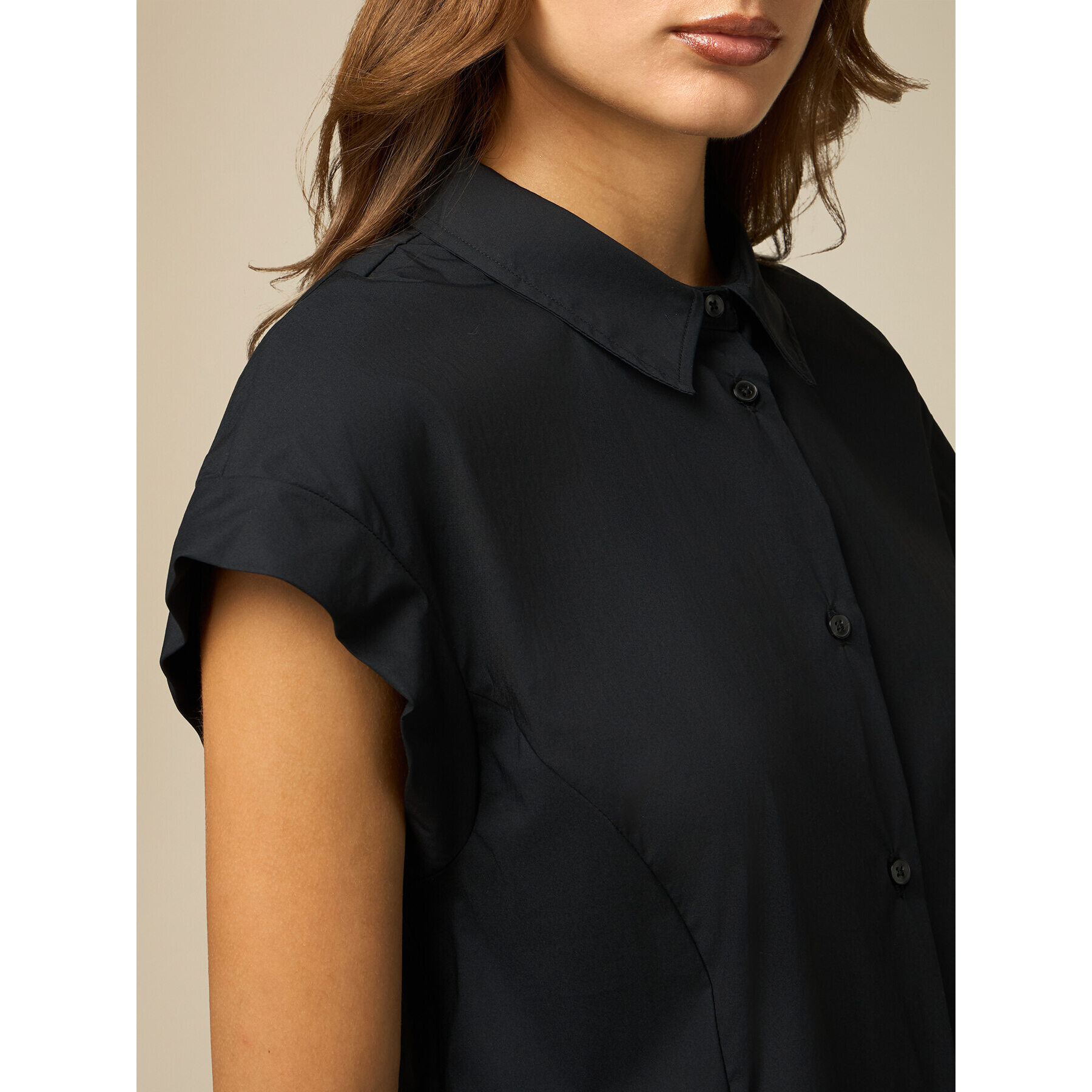 Oltre - Camisa con mangas de quimono - Negro