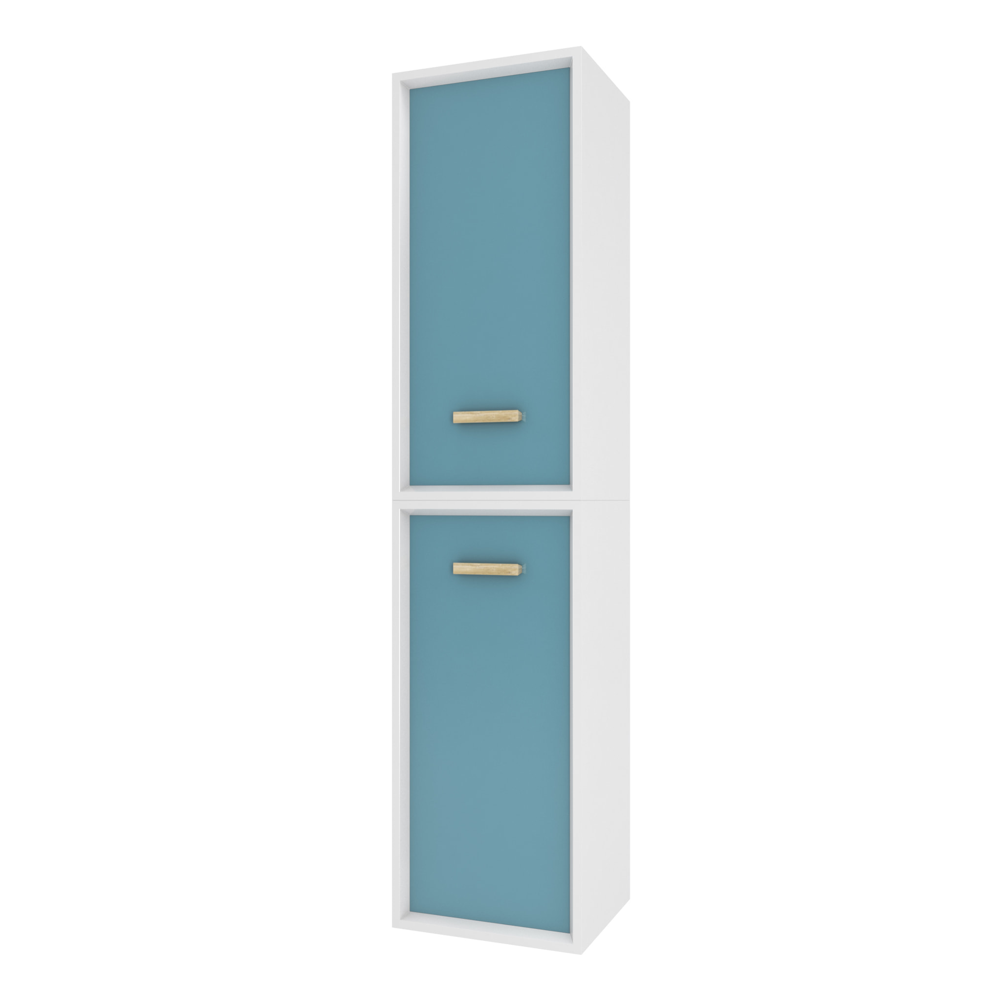 COLONNE DE SALLE DE BAIN SCANDINAVE BLANC A SUSPENDRE - H150xP25xL35cm - NORDIK VATTEN