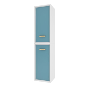 COLONNE DE SALLE DE BAIN SCANDINAVE BLANC A SUSPENDRE - H150xP25xL35cm - NORDIK VATTEN