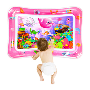 DAM Colchoneta hinchable infantil diseño fondo marino rosa. 70x50cm. 70x50x9 Cm. Color: Rosa