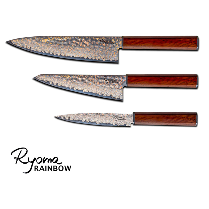 Set 3 couteaux de cuisine Ryoma Rainbow