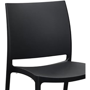 Set di 2 sedie NORTH BEACH in polipropilene nero