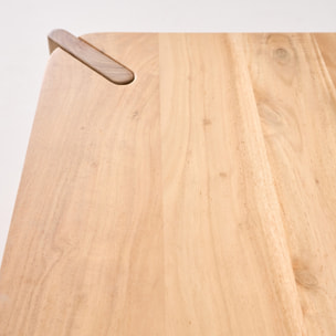 Table basse exotique carrée bois massif REVA