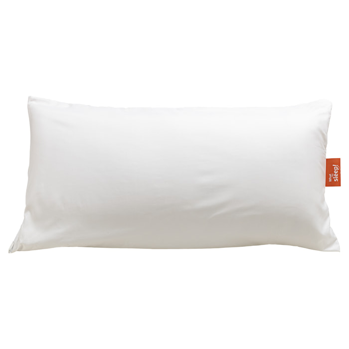 Almohada de Fibra Firmeza Media-Alta, Alta transpirabilidad, Tejido y Fibra de Origen Reciclado, Hipoalergénica, Ideal Dormir de Lado y Cambio de Postura DRUMS · WHAT THE SLEEP
