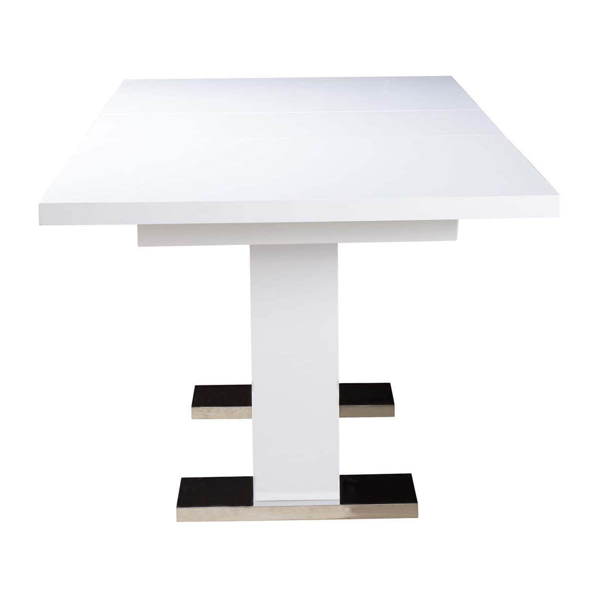 Table repas extensible "Toda" - 140/180 x 90 x 77 cm - Blanc