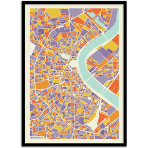 Affiche - Bordeaux Rainbow map - Muzungu