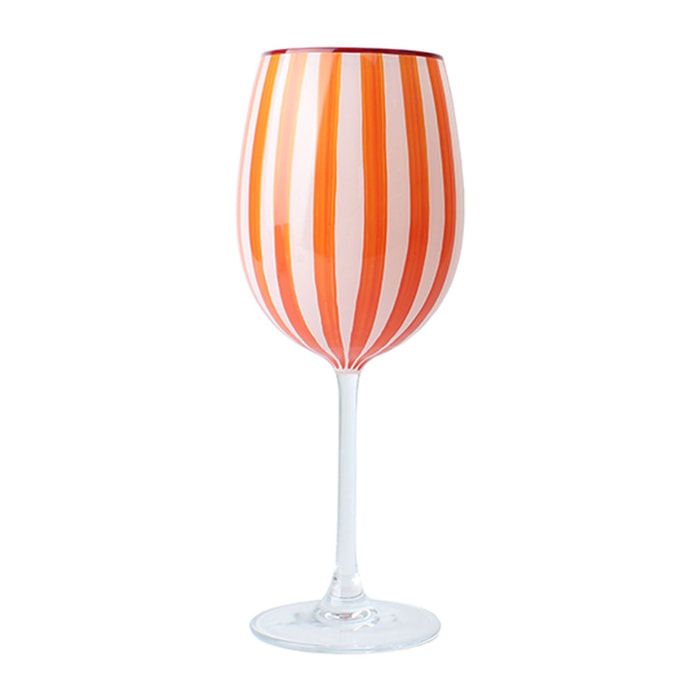 Lot de 3 verres à pied 43,5cl orange CIRCUS