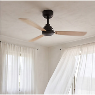 Forlight Ventilador Xaloc ø1000mm Negro Madera clara