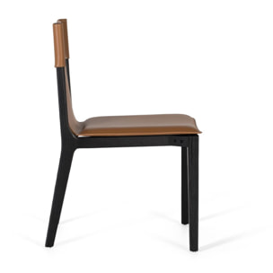 Silla de Cuero Sintético 82 Cm Estilo Contemporáneo Moderno