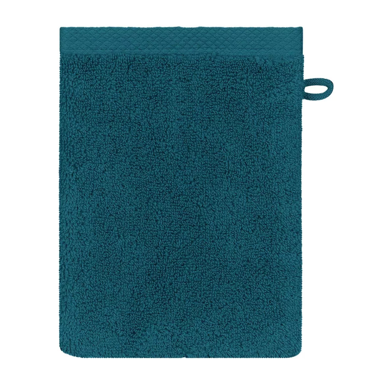 Gant de toilette pur coton 550 g/m² uni bleu Elea canard