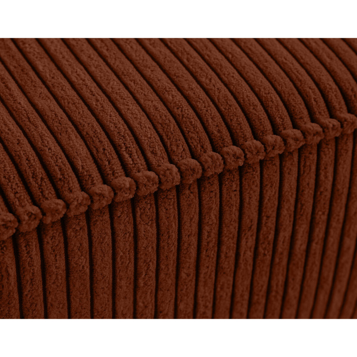 Charlie - pouf - pieds hauts - en velours côtelé - Terracotta