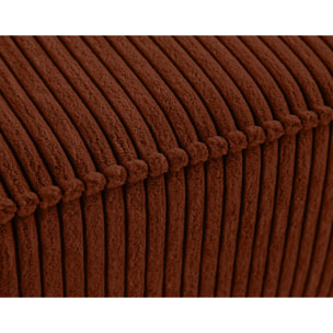 Charlie - pouf - pieds hauts - en velours côtelé - Terracotta
