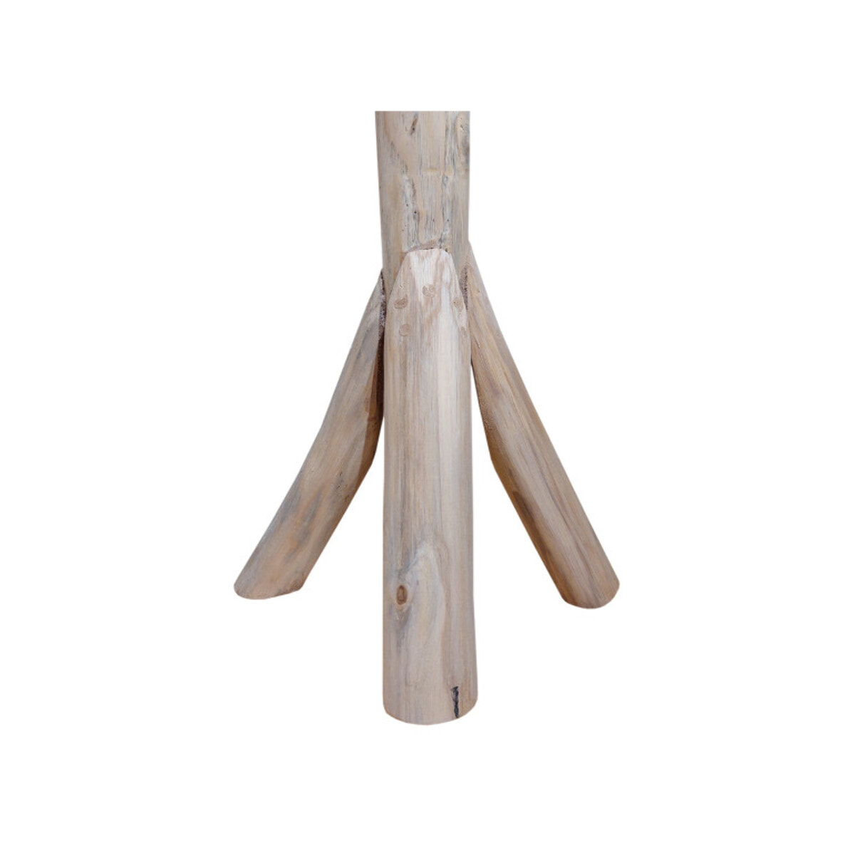 Porte manteau sur pied en bois de teck brut blanchi H.200cm - MISIO