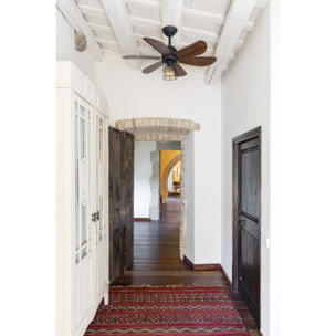 CHICAGO S Ventilatore a soffitto  nero/noce