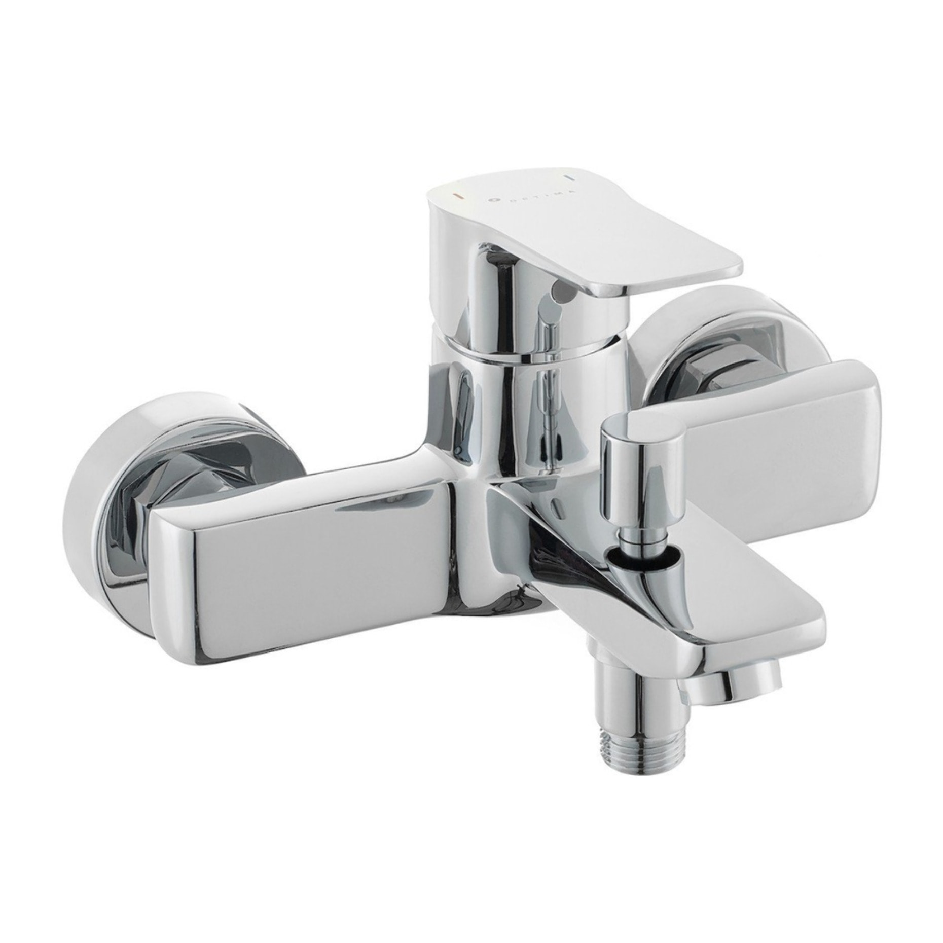 Optima Cube Way mitigeur de baignoire mural 150 mm à levier, chrome (CU222)