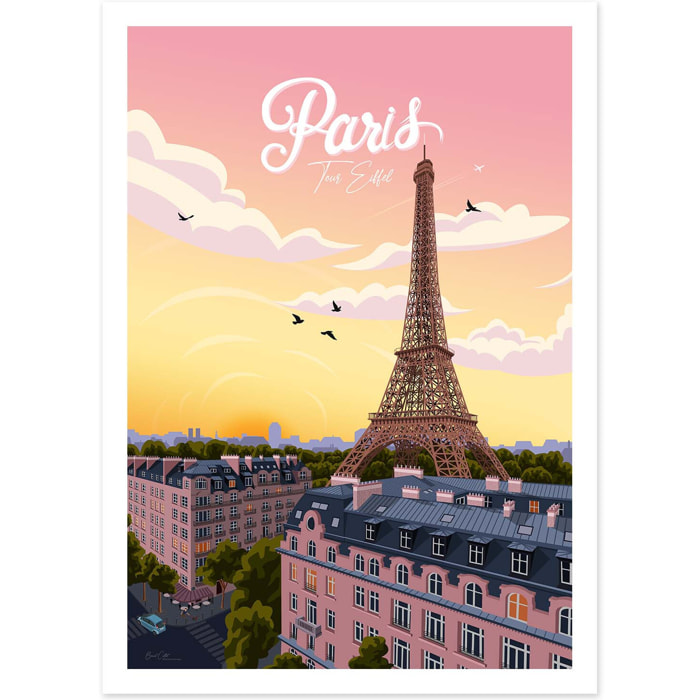 Affiche - Paris Tour Eiffel - Benoit Collet