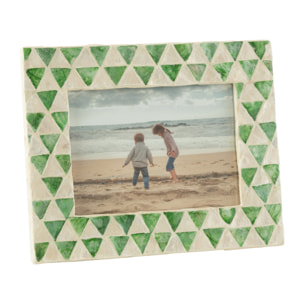 J-Line cadre photo Nuye - coquillages - vert/blanc