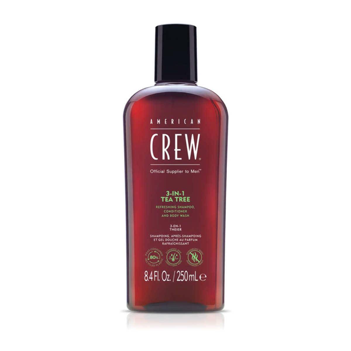 AMERICAN CREW 3 In 1 TEA TREE Shampoo - Conditioner - Body Wash 250ml