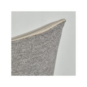 Chaise rotative 360° bicolore en velours et tissu & pieds en métal - 3 coloris - FLORENCE