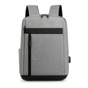 DAM Mochila para Laptop con interfaz de carga USB. 28x11x40 Cm. Color: Gris