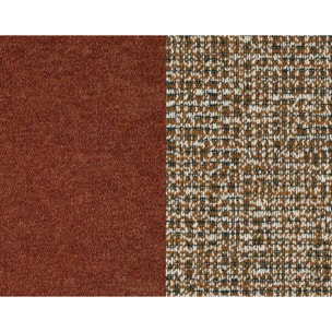Wilson - pouf avec rangement en tissu et tissu texturé - Terracotta