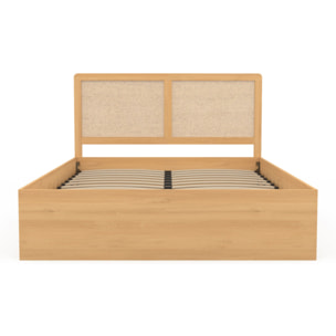 Lit coffre Eve 140x190cm cannage