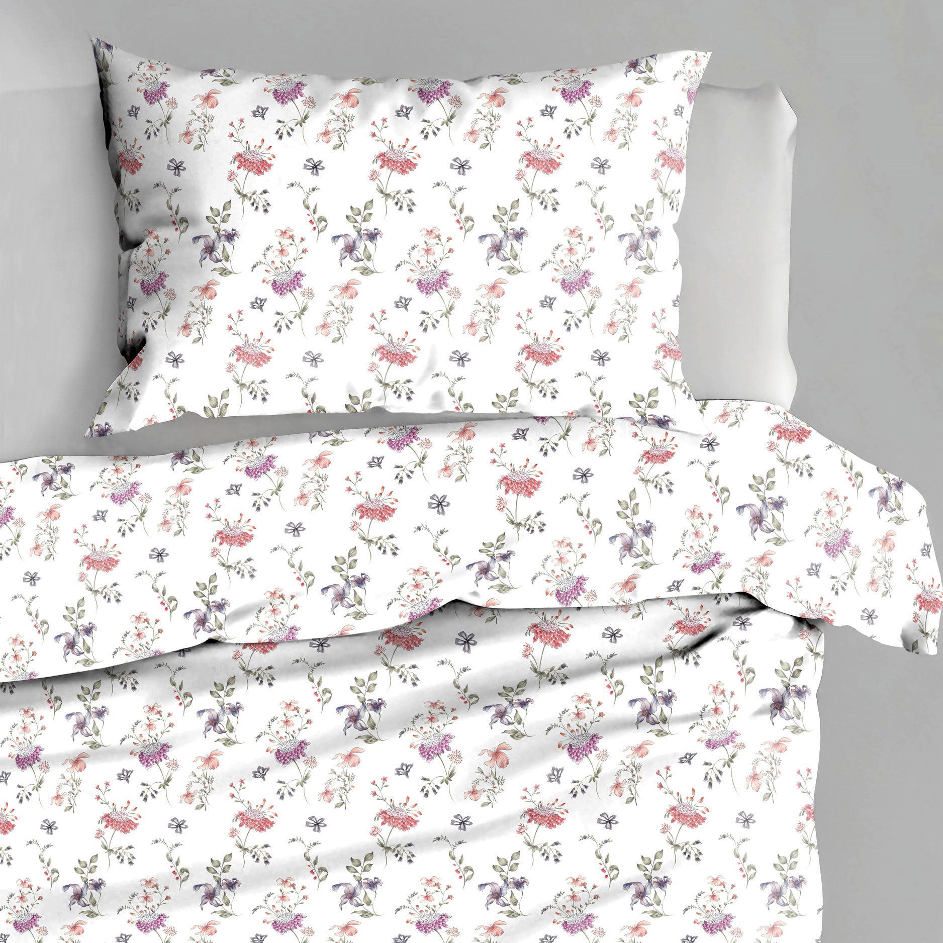 UNO CASA DESIGN Completo Letto Dec.Faldo_Singolo_Bianco