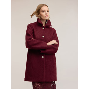 Motivi - Abrigo de paño bouclé - Burgundy