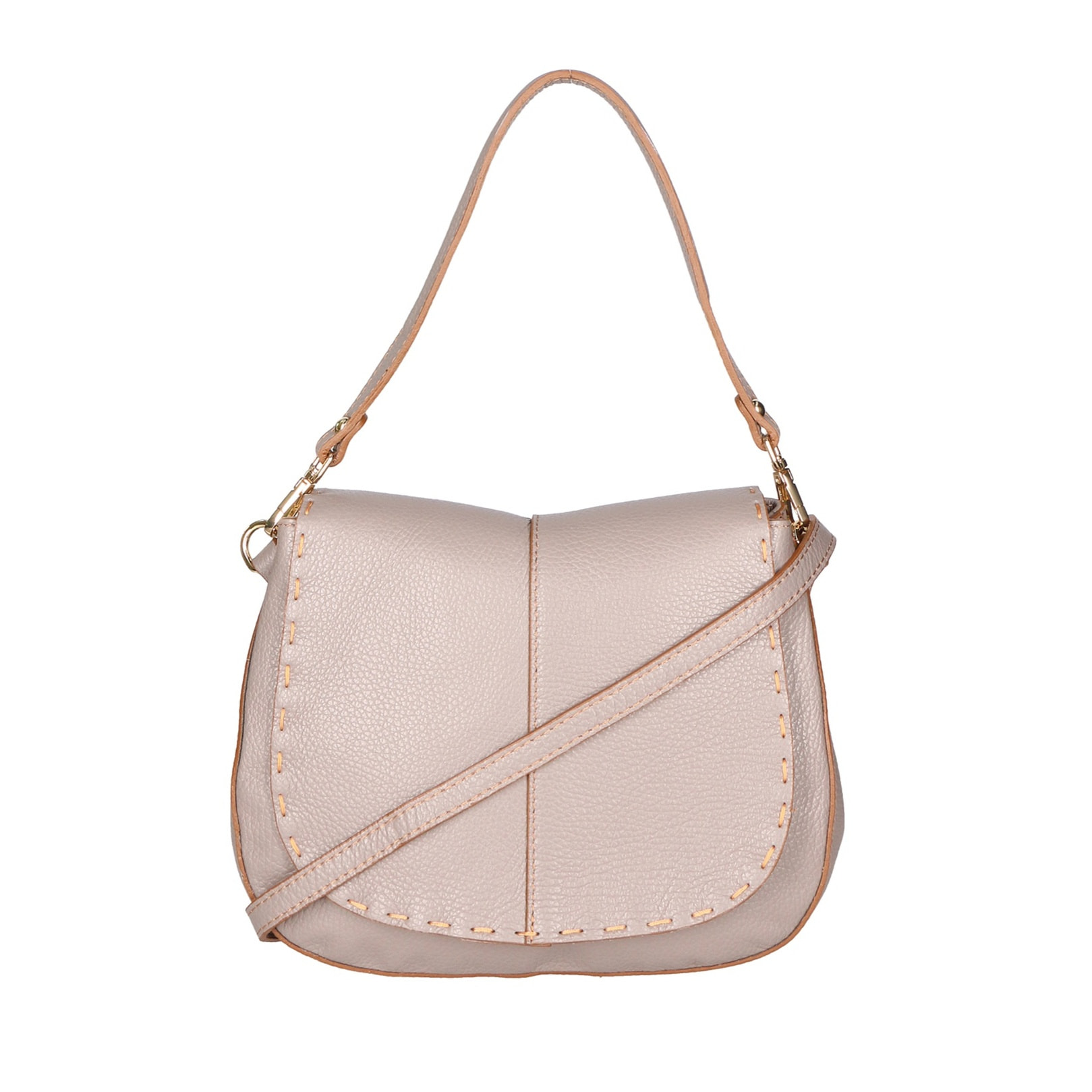 Borsa a spalla da donna Made in Italy - Modello Winona - Vera pelle - 26.0 x 20.0 x 13.0 cm