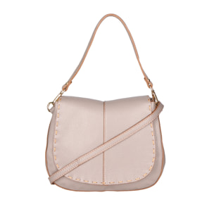 Borsa a spalla da donna Made in Italy - Modello Winona - Vera pelle - 26.0 x 20.0 x 13.0 cm