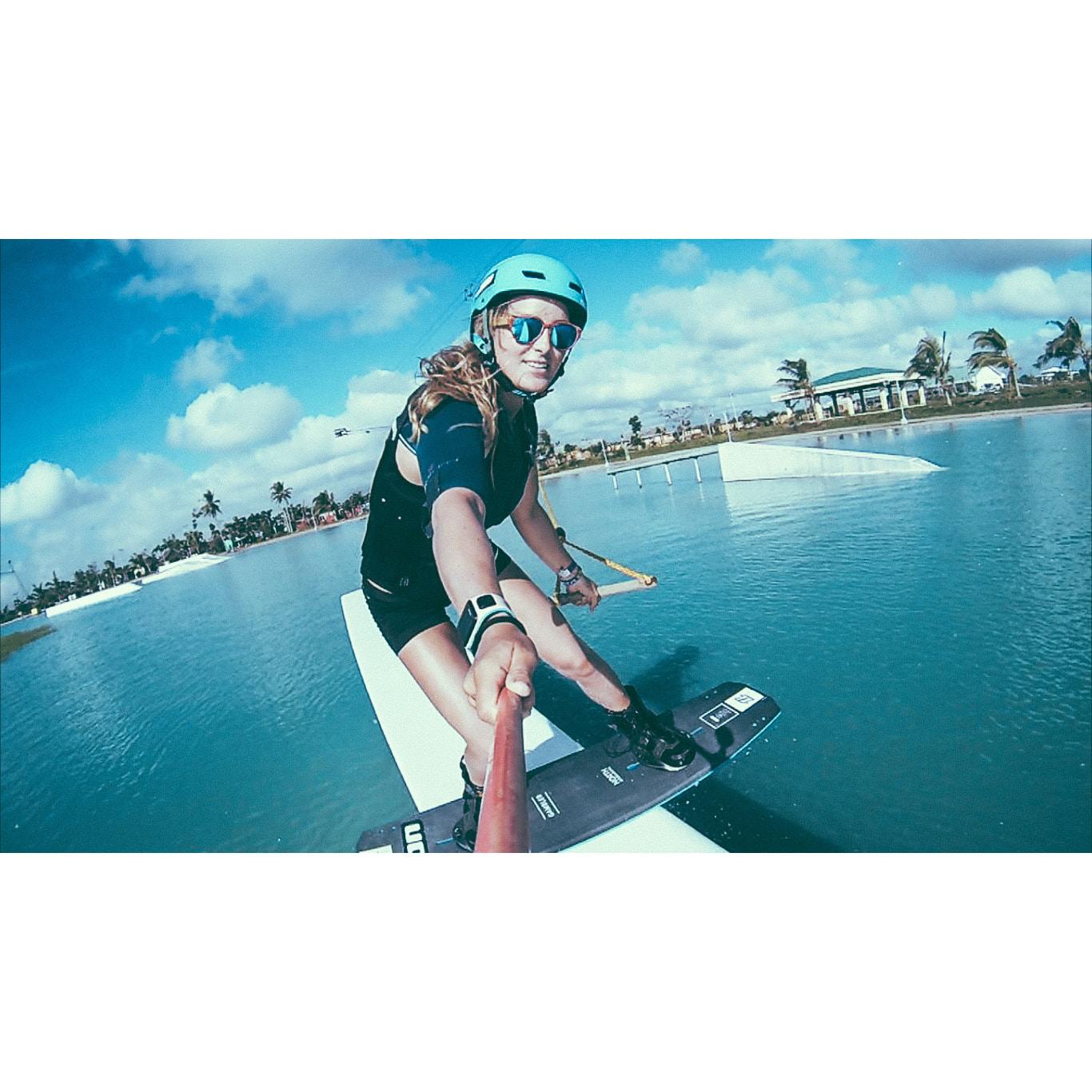 Gafas de sol OCEAN COOL - Marrón madera / Revo azul