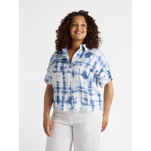 Fiorella Rubino - Camicia tie and dye - Blu
