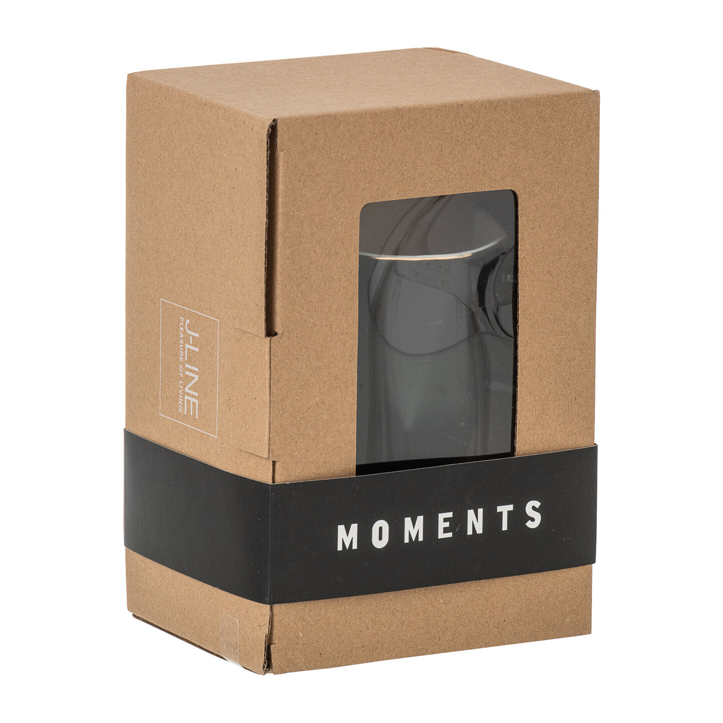 J-Line tasse + sous-Ttsse + cuillère Moments - céramique - noir
