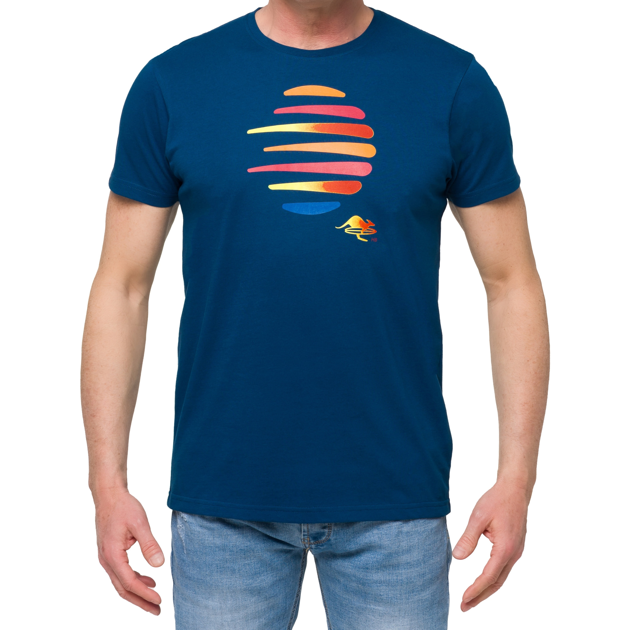 T-shirt in cotone 150 gr Hot Buttered Balangan Colore Blu