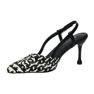 Décolleté sling back Donna Tata Italia Bianco