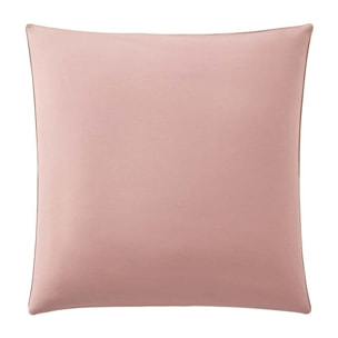 Taie d'oreiller bicolore en coton, BONS JOURS ETINCELLE, Rose Indien/Rose Solaire