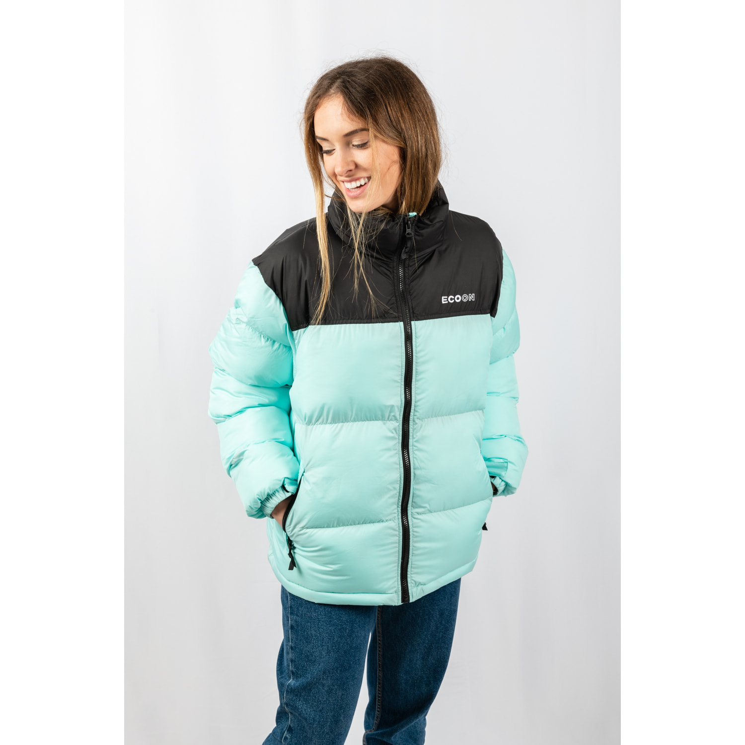 Chaqueta Lisboa short jacket marca ECOON - Turquesa