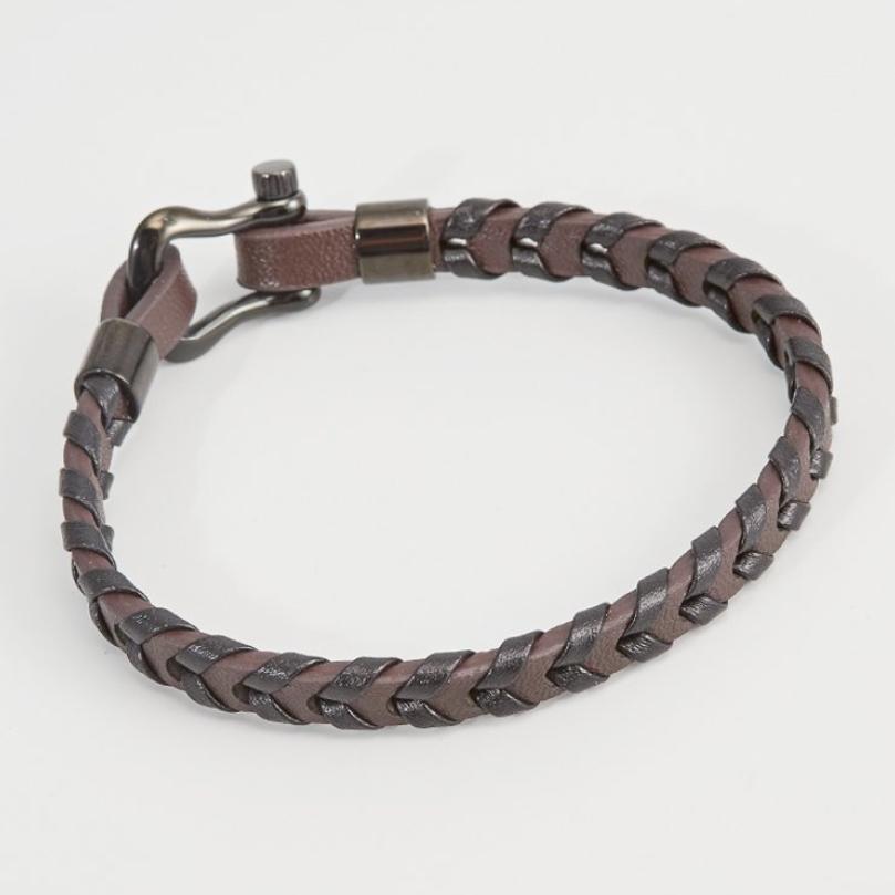 Bracciale U.S. Polo Assn. in pelle marrone