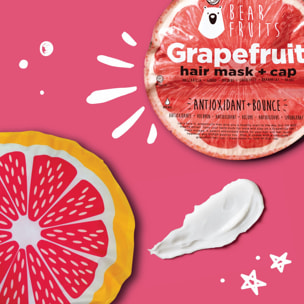 Masques Capillaires et Charlottes - Bear Fruits - Pamplemousse : Antioxydant et Volume - Pack de 3