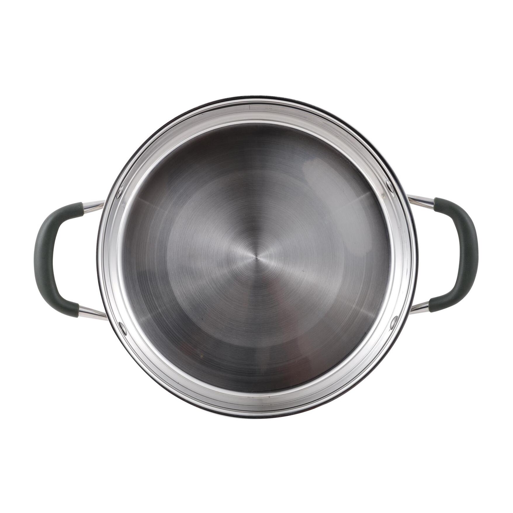 Olla Ø28x16,5cm de 9,5Len Acero inoxidable MIDNIGHT con tapa Bergner