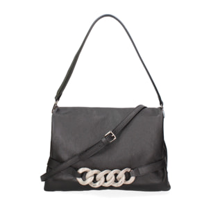 Borsa a spalla da donna Made in Italy - Valeriana Elite - 100% pelle - 31.0 x 22.0 x 11.0 cm