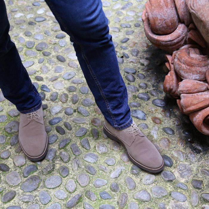 Zapatos Oxford para Hombre - Duca di Morrone Alessio Suede Taupe